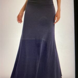 J Crew navy maxi skirt model rayon material